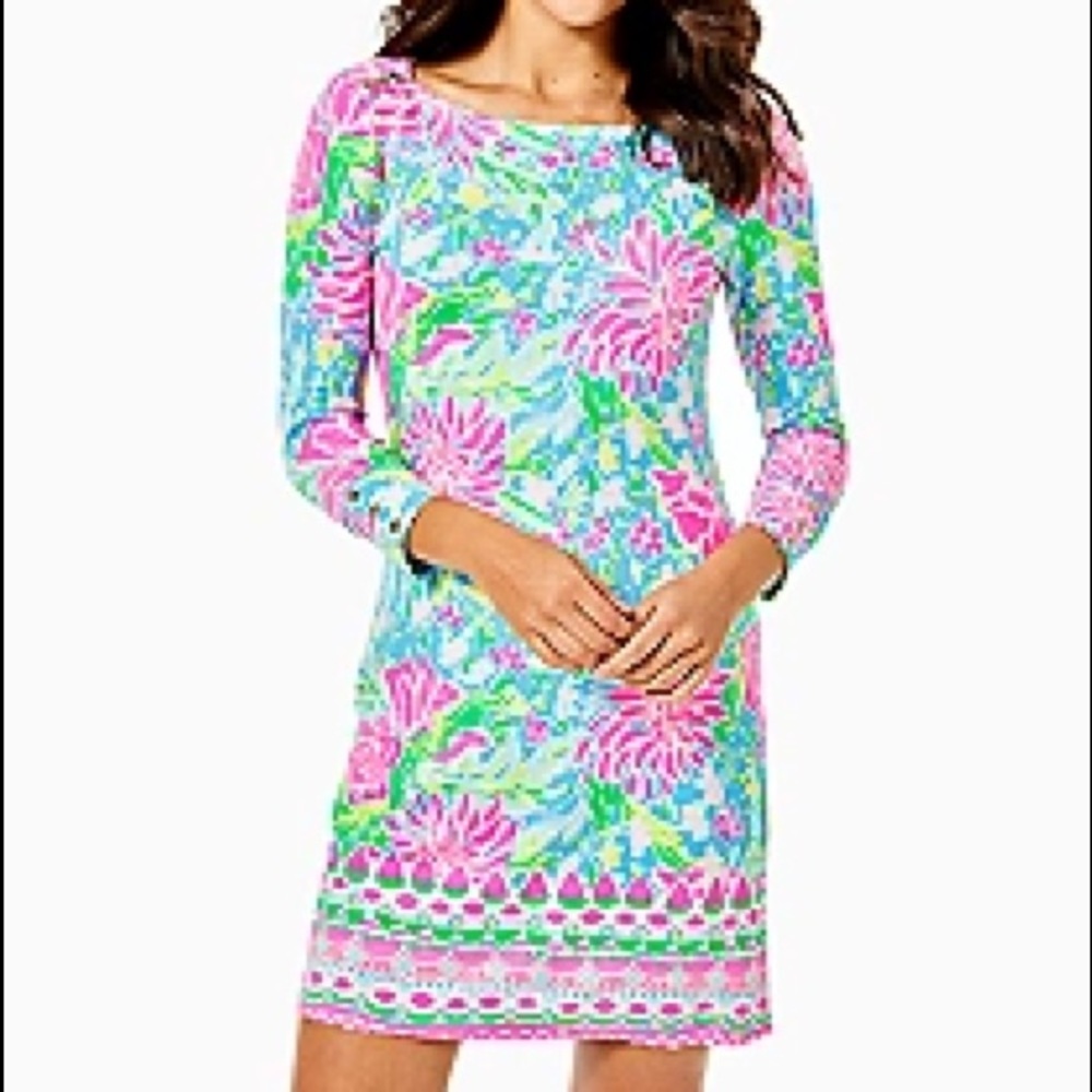 Lilly Pulitzer Sophie Dress XXL Zanzibar Blue Blue Bunny